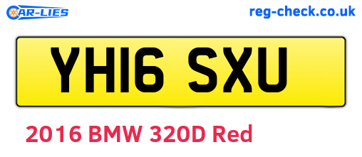 YH16SXU are the vehicle registration plates.