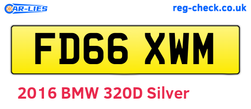 FD66XWM are the vehicle registration plates.
