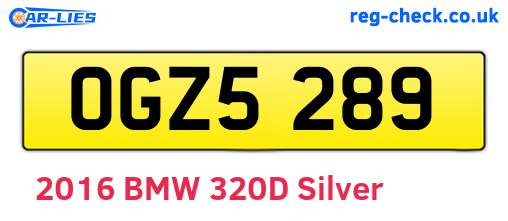 OGZ5289 are the vehicle registration plates.