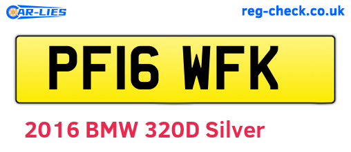 PF16WFK are the vehicle registration plates.