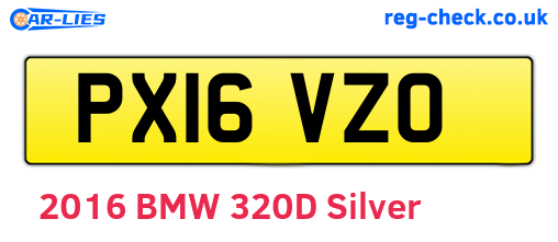 PX16VZO are the vehicle registration plates.
