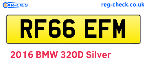RF66EFM are the vehicle registration plates.