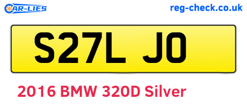 S27LJO are the vehicle registration plates.