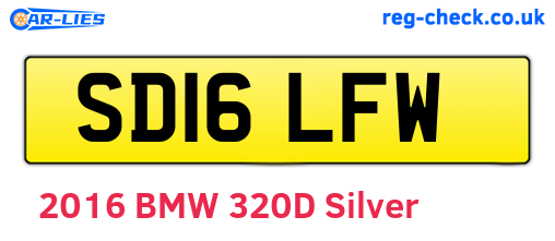 SD16LFW are the vehicle registration plates.