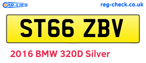 ST66ZBV are the vehicle registration plates.