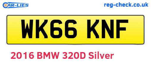 WK66KNF are the vehicle registration plates.