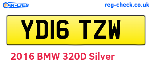 YD16TZW are the vehicle registration plates.