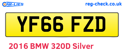 YF66FZD are the vehicle registration plates.