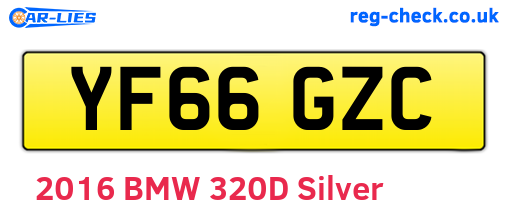 YF66GZC are the vehicle registration plates.