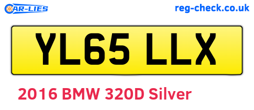 YL65LLX are the vehicle registration plates.