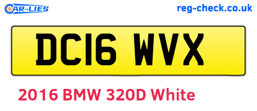 DC16WVX are the vehicle registration plates.
