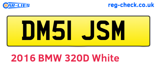 DM51JSM are the vehicle registration plates.