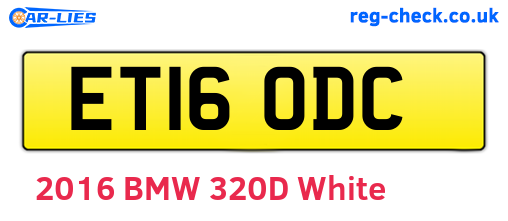 ET16ODC are the vehicle registration plates.