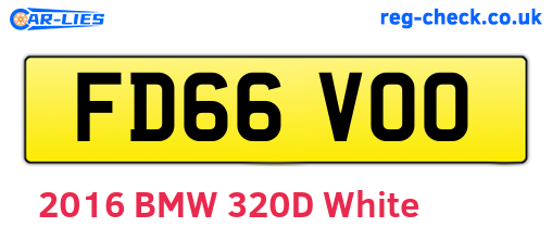 FD66VOO are the vehicle registration plates.