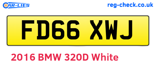 FD66XWJ are the vehicle registration plates.