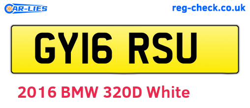 GY16RSU are the vehicle registration plates.
