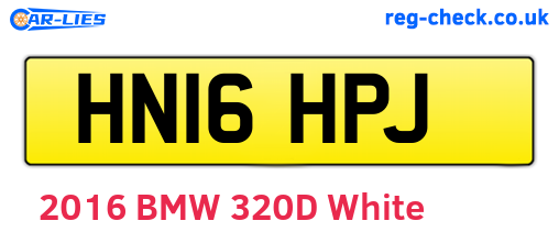 HN16HPJ are the vehicle registration plates.