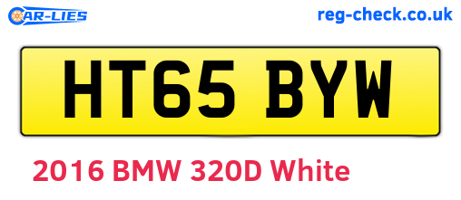 HT65BYW are the vehicle registration plates.