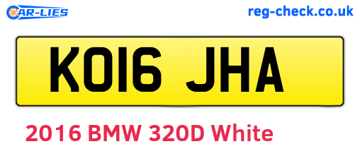 KO16JHA are the vehicle registration plates.