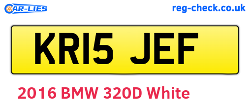 KR15JEF are the vehicle registration plates.