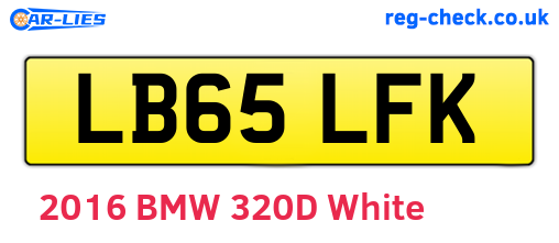 LB65LFK are the vehicle registration plates.