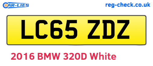 LC65ZDZ are the vehicle registration plates.