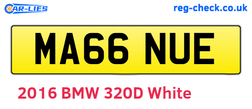 MA66NUE are the vehicle registration plates.