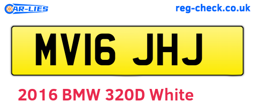 MV16JHJ are the vehicle registration plates.