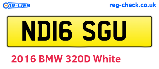 ND16SGU are the vehicle registration plates.