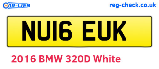 NU16EUK are the vehicle registration plates.
