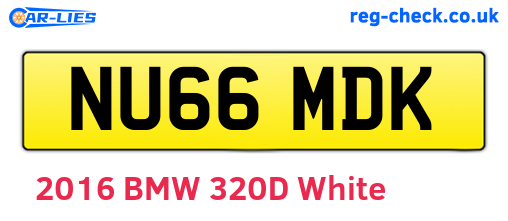 NU66MDK are the vehicle registration plates.