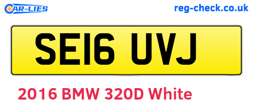 SE16UVJ are the vehicle registration plates.