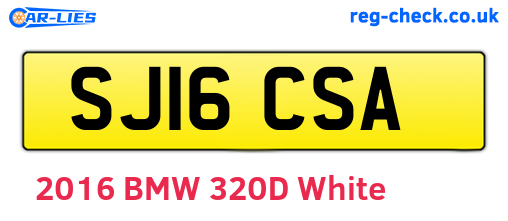 SJ16CSA are the vehicle registration plates.