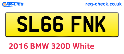 SL66FNK are the vehicle registration plates.