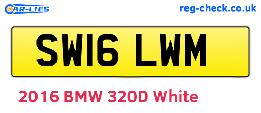 SW16LWM are the vehicle registration plates.