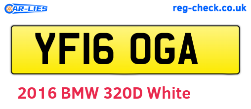 YF16OGA are the vehicle registration plates.