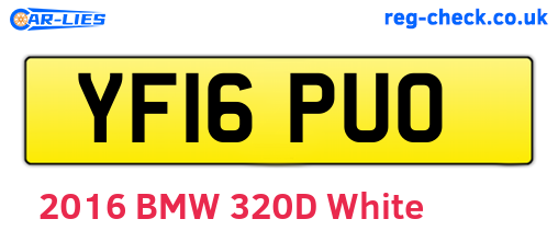YF16PUO are the vehicle registration plates.