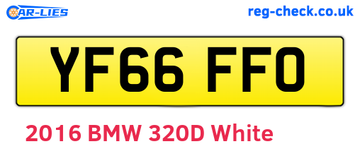 YF66FFO are the vehicle registration plates.