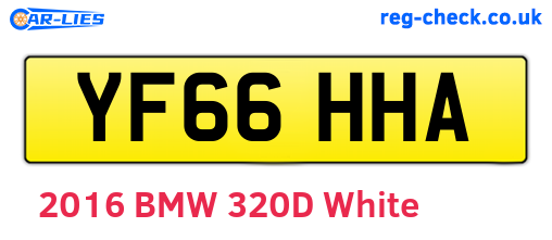 YF66HHA are the vehicle registration plates.