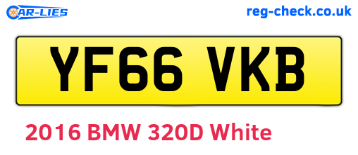 YF66VKB are the vehicle registration plates.