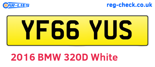YF66YUS are the vehicle registration plates.