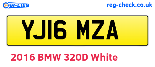 YJ16MZA are the vehicle registration plates.