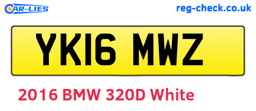 YK16MWZ are the vehicle registration plates.