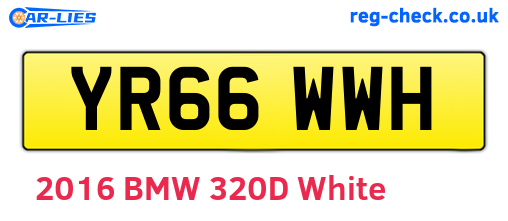 YR66WWH are the vehicle registration plates.