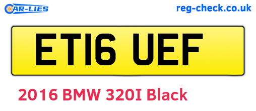 ET16UEF are the vehicle registration plates.