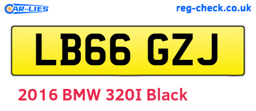 LB66GZJ are the vehicle registration plates.