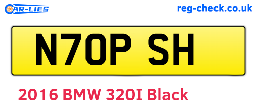 N70PSH are the vehicle registration plates.