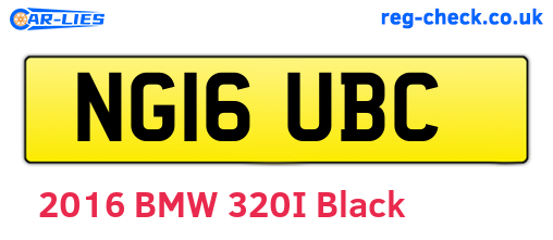 NG16UBC are the vehicle registration plates.