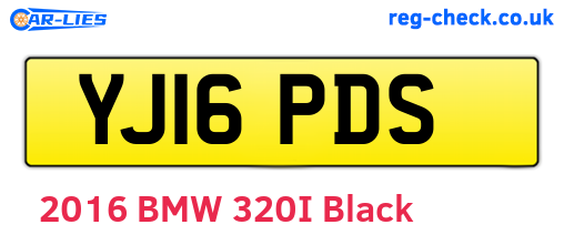 YJ16PDS are the vehicle registration plates.