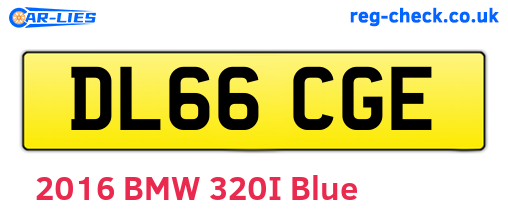 DL66CGE are the vehicle registration plates.
